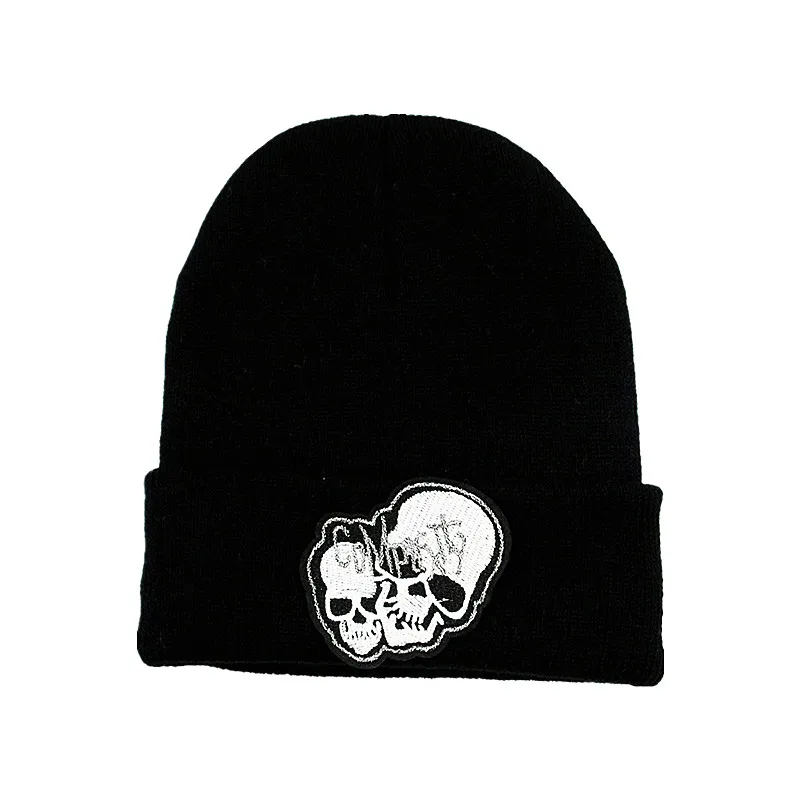 Cotton Double Skull Embroidery Thicken Knitted Hat Winter Warm Hat Skullies Cap Beanie Hat for Men and Women 18
Cotton Double Skull Embroidery Thicken Knitted Hat Winter Warm Hat Skullies Cap Beanie Hat for Men and Women 18