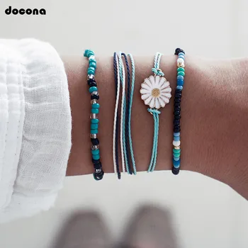 docona Bohemia Colorful Beads Sunflower Charm Bracelet for Women Adjustable Floral Beaded Bracelet Party Jewelry 4pcs/set 8714
docona Bohemia Colorful Beads Sunflower Charm Bracelet for Women Adjustable Floral Beaded Bracelet Party Jewelry 4pcs/set 8714