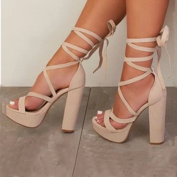 Karinluna New Wholesale Sexy Plus Size 47 Block High Heels Summer Sandals Women Platform ankle-wrap Shoes Woman
Karinluna New Wholesale Sexy Plus Size 47 Block High Heels Summer Sandals Women Platform ankle-wrap Shoes Woman