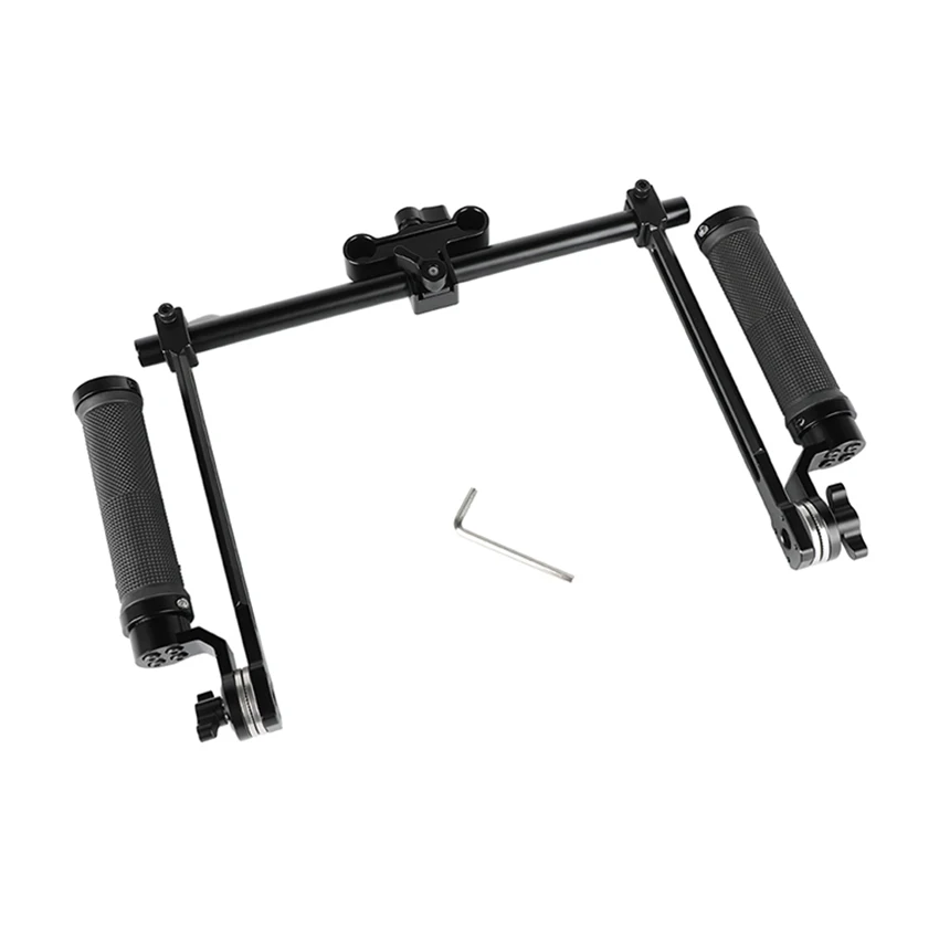 CAMVATE Style Rosette Dual Handgrip (Rubber) Installation With 15mm Rod Clamp Adapter For Camera Shoulder-Mounted Rig C2285
CAMVATE Style Rosette Dual Handgrip (Rubber) Installation With 15mm Rod Clamp Adapter For Camera Shoulder-Mounted Rig C2285
