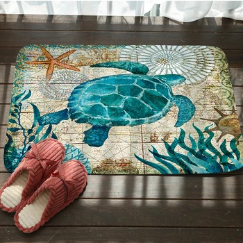 Marine Style Door Mat Floor Carpet For Living Room Sea Turtle Pattern Coral Fleece Rug Anti-Slip Doormat Home Decor
Marine Style Door Mat Floor Carpet For Living Room Sea Turtle Pattern Coral Fleece Rug Anti-Slip Doormat Home Decor