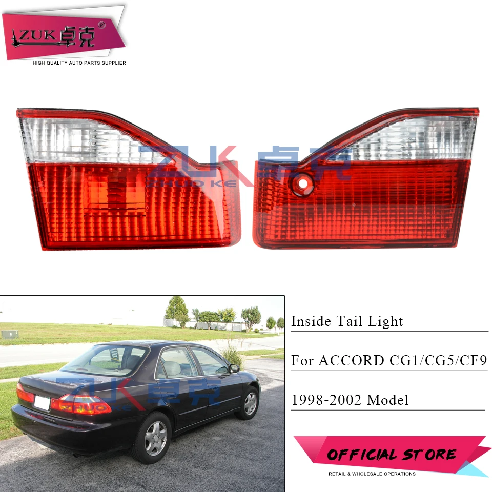 ZUK Inner Tail Light Tail Lamp Trunk Lid Light For HONDA ACCORD 1998 1999 2000 2001 2002 CG1 CG5 CF9 Rear Brake Light Taillight
ZUK Inner Tail Light Tail Lamp Trunk Lid Light For HONDA ACCORD 1998 1999 2000 2001 2002 CG1 CG5 CF9 Rear Brake Light Taillight