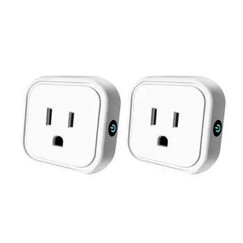 2 Pcs Wifi Smart Plug Mini Outlet Compatible with Alexa Google Home Timing Functon Remote Control By Phone(US Plug)
2 Pcs Wifi Smart Plug Mini Outlet Compatible with Alexa Google Home Timing Functon Remote Control By Phone(US Plug)