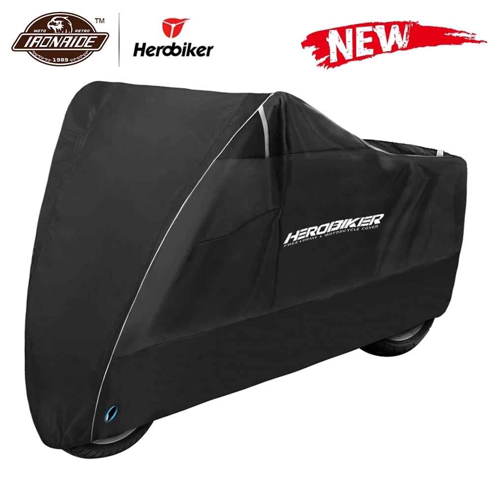 HEROBIKER Waterproof Biker Cover Motorcycle Cover Motorbike Moto Scooter Cover UV Protector Dustproof Motorcycle Raincoat 
HEROBIKER Waterproof Biker Cover Motorcycle Cover Motorbike Moto Scooter Cover UV Protector Dustproof Motorcycle Raincoat