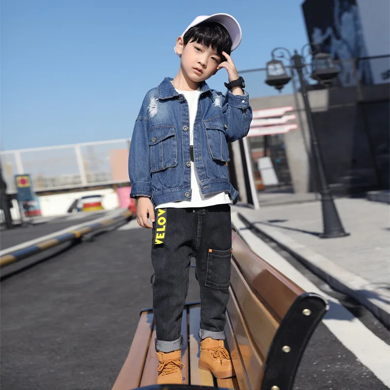 2019 New Style CHILDREN'S Jacket BOY'S Spring Clothing Jacket Big Boy Children with Holes Jacket Fashion Childrenswear
2019 New Style CHILDREN'S Jacket BOY'S Spring Clothing Jacket Big Boy Children with Holes Jacket Fashion Childrenswear
