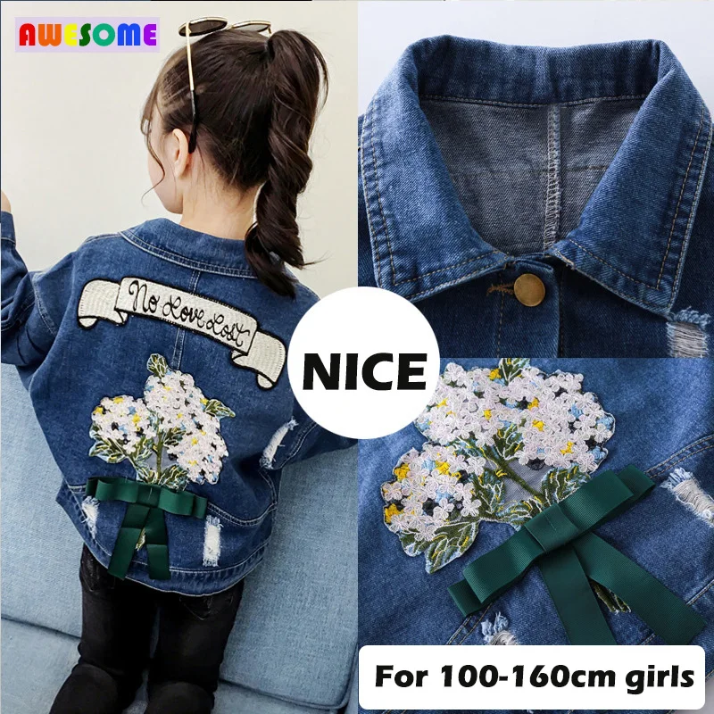 Kids Baby Girl 2020 Spring Back Flower Decoration Denim Thin Coats and Jackets Girls Jean Jacket Fashion Blue Teenagers Outfiter
Kids Baby Girl 2020 Spring Back Flower Decoration Denim Thin Coats and Jackets Girls Jean Jacket Fashion Blue Teenagers Outfiter