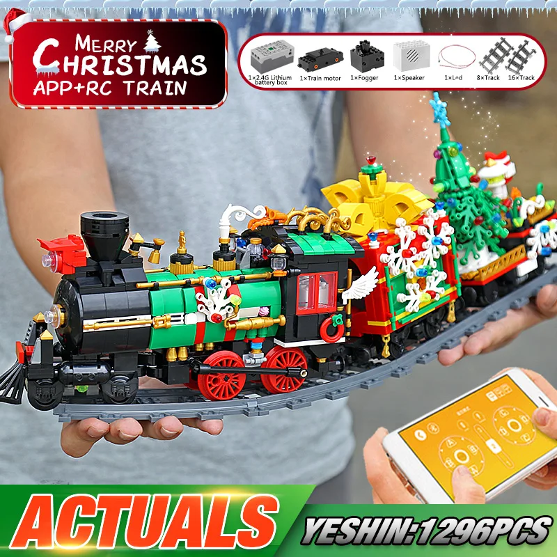 Mould King 12012 Technic Steam Train APP RC Motorized Train Model Building Blocks Assembly Bricks Toys Kids Christmas Gifts 
Mould King 12012 Technic Steam Train APP RC Motorized Train Model Building Blocks Assembly Bricks Toys Kids Christmas Gifts