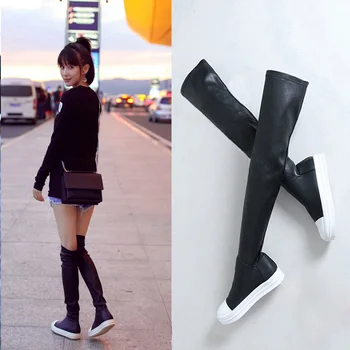 2020 winter new style was thin and kicked over the knee plus velvet stretch flat boots children 
2020 winter new style was thin and kicked over the knee plus velvet stretch flat boots children