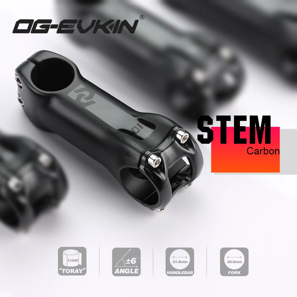 OG EVKIN BS005 велосипеда из углерода велосипед Stem UD матовый дорожный Mtb 90 мм 100 110 120
