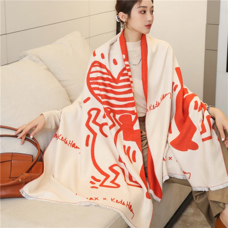 New Cashmere Pashmina Winter Warm Scarf Women Print 180*65cm Thick Travel Neckerchief Blanket Shawl and Wrap Foulard 2022
New Cashmere Pashmina Winter Warm Scarf Women Print 180*65cm Thick Travel Neckerchief Blanket Shawl and Wrap Foulard 2022