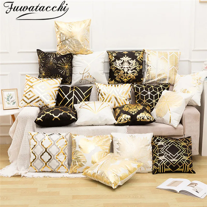Fuwatacchi Black Gold Foil Linen Cushion Cover Leaf Flowers Diamond Pillow Cover for Home Chair Sofa Decorative Pillows 45*45cm
Fuwatacchi Black Gold Foil Linen Cushion Cover Leaf Flowers Diamond Pillow Cover for Home Chair Sofa Decorative Pillows 45*45cm