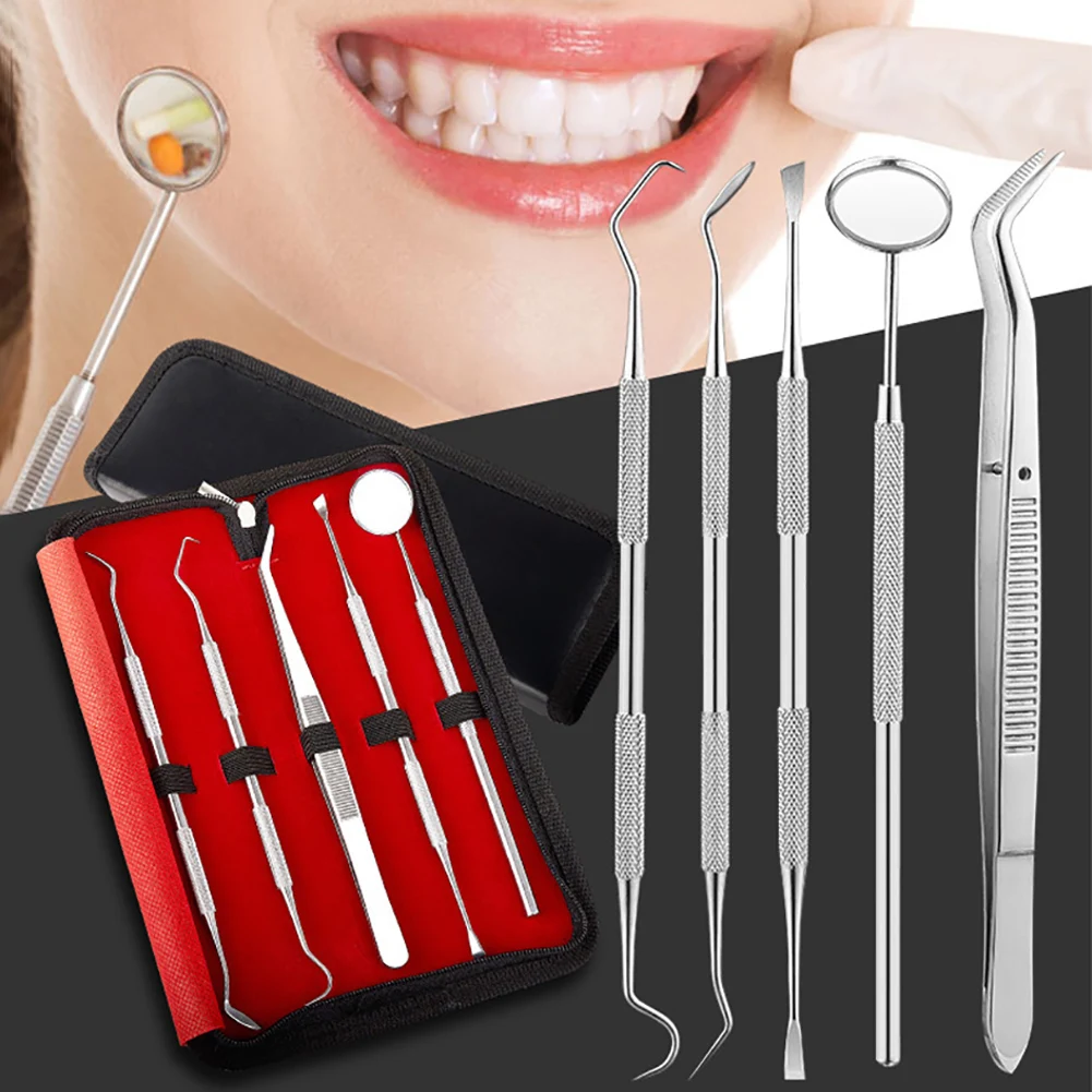 5pcs Dental Hygiene Tool Kit Dentist Tartar Scraper Scaler Dental Equipment Calculus Remover Teeth Cleaning Oral Care Tool
5pcs Dental Hygiene Tool Kit Dentist Tartar Scraper Scaler Dental Equipment Calculus Remover Teeth Cleaning Oral Care Tool