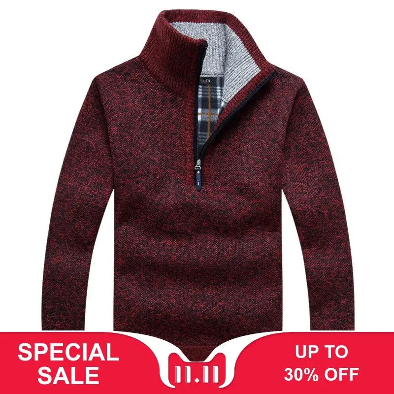 Men/'s Warm Polar Fleece Half Zip-Up Collared Lightweight Pullover Sweater