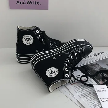 Spring New High-top Canvas Women Shoes 2019 Classic Students Outdoor High Quality Increase The Platform Ladies Casual Sneakers
Spring New High-top Canvas Women Shoes 2019 Classic Students Outdoor High Quality Increase The Platform Ladies Casual Sneakers