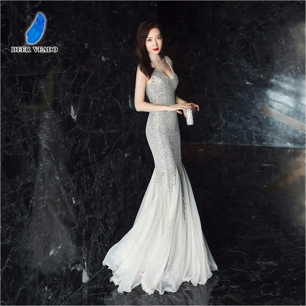 DEERVEADO Sexy Deep V Neck Long Evening Dress 2019 Sequin Open Back Mermaid Party Dresses Evening Gown Formal Dress K16538
DEERVEADO Sexy Deep V Neck Long Evening Dress 2019 Sequin Open Back Mermaid Party Dresses Evening Gown Formal Dress K16538