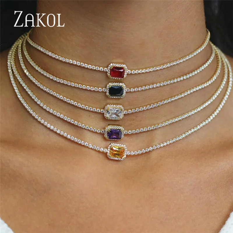 ZAKOL Brand Jewelry Fashion Rectangle Cubic Zirconia Choker Necklace For Women Girl Party Anniversary Dinner Dress FSNP2140
ZAKOL Brand Jewelry Fashion Rectangle Cubic Zirconia Choker Necklace For Women Girl Party Anniversary Dinner Dress FSNP2140
