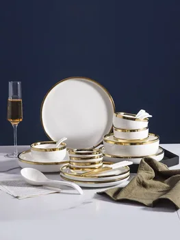 Nordic Ceramic Dinner Plates Set Rice Soup Salad Bowl Round Dishes High End Housing Restaurant Supply
Nordic Ceramic Dinner Plates Set Rice Soup Salad Bowl Round Dishes High End Housing Restaurant Supply