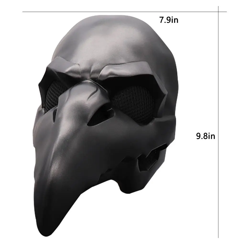 

Medieval Plague Doctor Bird Mask Long Nose Beak Cosplay Steampunk Scary Latex Mask Halloween Costume Props Party Accessories