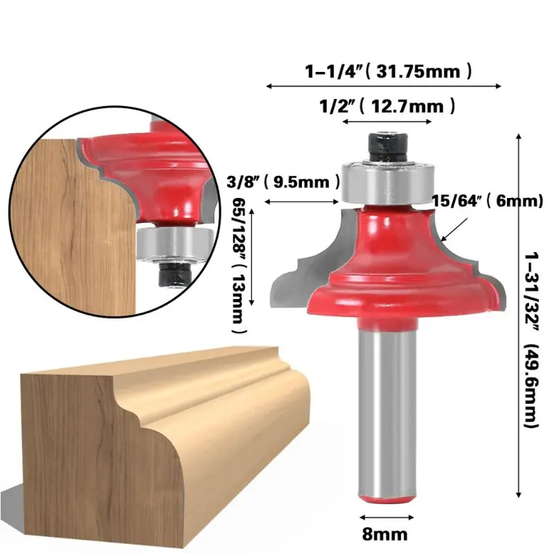 8mm Shank Bearing Router Bit Table Jumping Knife Milling Cutter for Cabinet Line 72XD
8mm Shank Bearing Router Bit Table Jumping Knife Milling Cutter for Cabinet Line 72XD