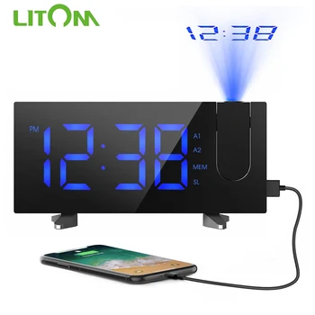 LITOM HM268 Digital FM Radio Alarm Clock With Projection 4 Alarm Sound 9 Min Snooze Function Sleep Timer For Home Office Bedroom
LITOM HM268 Digital FM Radio Alarm Clock With Projection 4 Alarm Sound 9 Min Snooze Function Sleep Timer For Home Office Bedroom