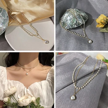 Artificial Pearl Necklace Ladies' Wedding Bridal Jewelry Crystals Gold Plated Saturn Pendant Collar Necklace
Artificial Pearl Necklace Ladies' Wedding Bridal Jewelry Crystals Gold Plated Saturn Pendant Collar Necklace