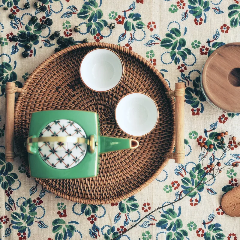 Manual Rattan Tray Round Bread Fruit Snack Teacup Storage Trays Handmade Basket Japanese-style Tea Tray Decorative Tray Z587
Manual Rattan Tray Round Bread Fruit Snack Teacup Storage Trays Handmade Basket Japanese-style Tea Tray Decorative Tray Z587
