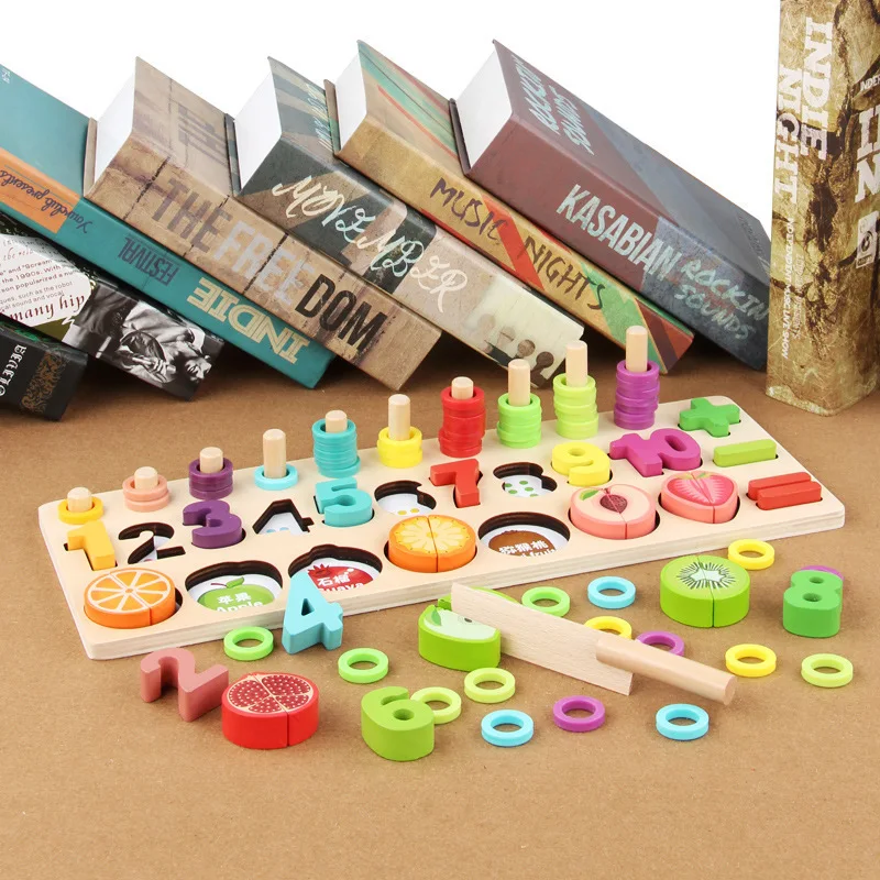 Wooden Children Cut Fruit Three-in-One Numbers Board with Numbers Color Cognitive Shape Matching Early Childhood Educational For
Wooden Children Cut Fruit Three-in-One Numbers Board with Numbers Color Cognitive Shape Matching Early Childhood Educational For