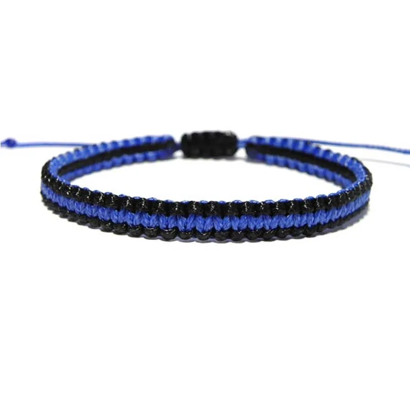 GlowBound】Thin Blue Line Policeman Husband Boyfriend Mens Jewelry