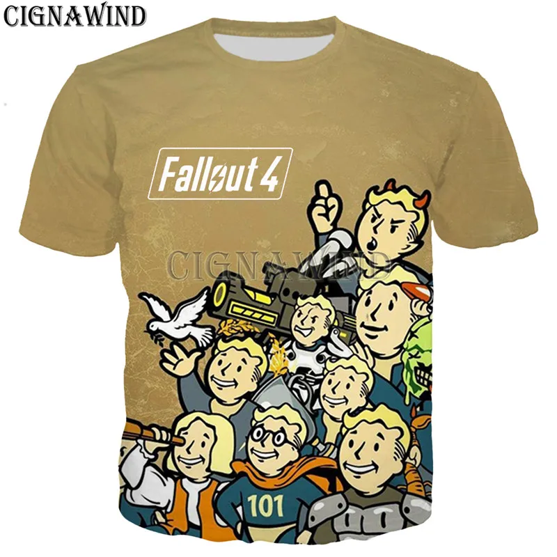 Новая крутая игра Fallout Finger 4 футболка для мужчин/женщин с 3D принтом Футболки
