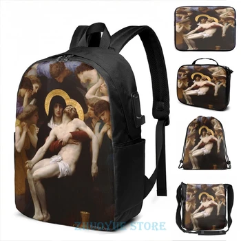 Pieta Chiffon by William Adolphe Bouguereau (1825-1905) USB Charge Backpack men School bags Women bag Travel laptop bag 
Pieta Chiffon by William Adolphe Bouguereau (1825-1905) USB Charge Backpack men School bags Women bag Travel laptop bag