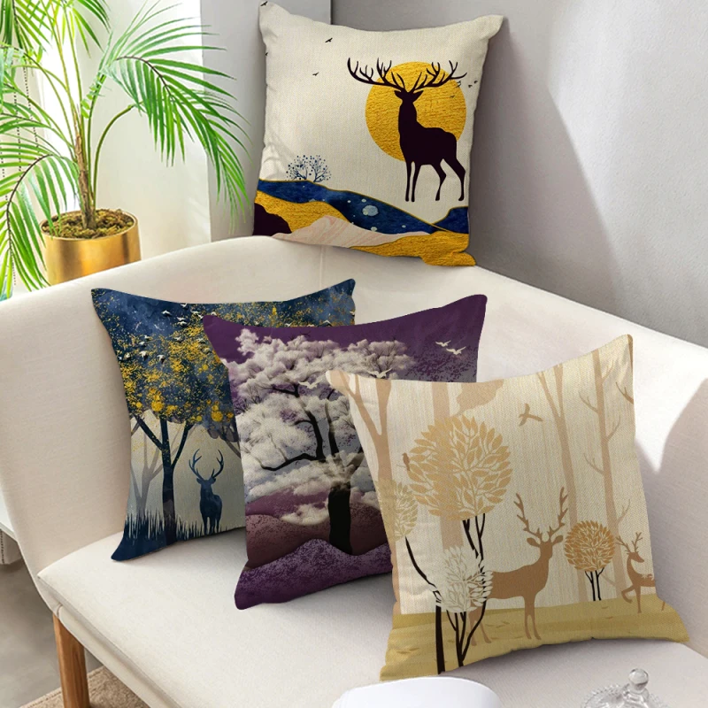 Fuwatacchi Linen Cushion Cover Landscape Painting Pattern Throw Pillow Covers for Couch/Car Home Decor Pillowcase 45x45cm
Fuwatacchi Linen Cushion Cover Landscape Painting Pattern Throw Pillow Covers for Couch/Car Home Decor Pillowcase 45x45cm