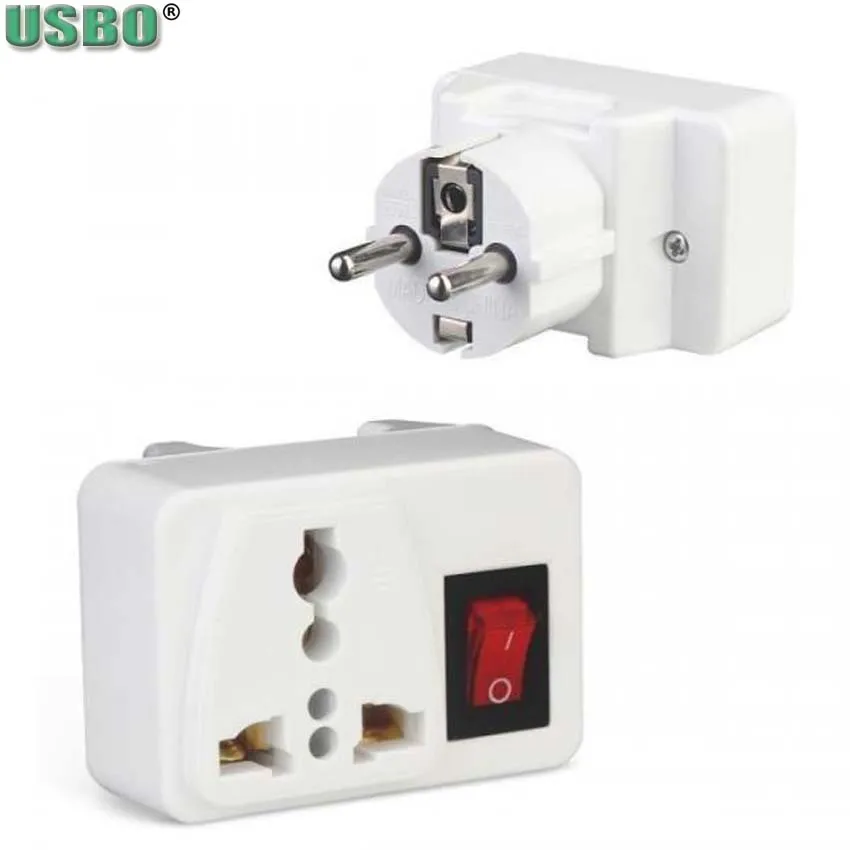 

Universal 250v 10A 1way 2way US UK EU adapter Portable outlet Strip germany france wall converter Schuko plug socket with switch