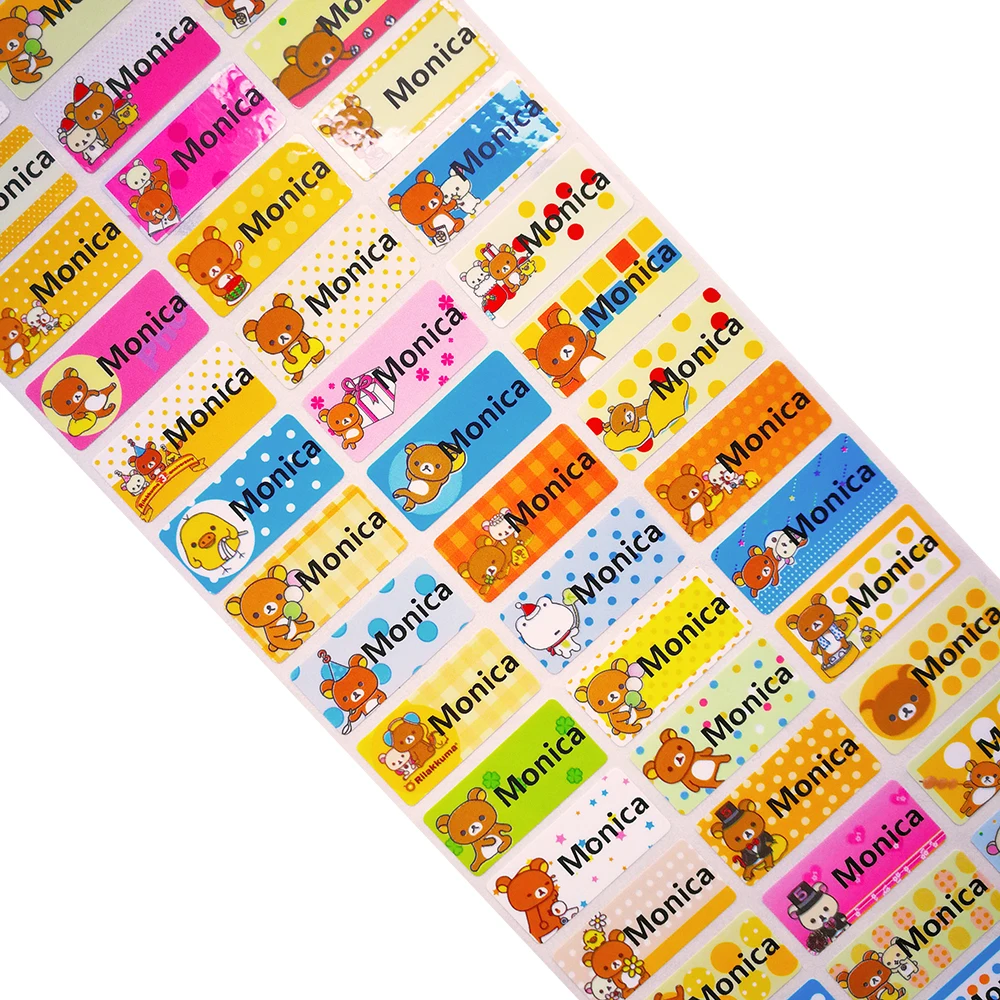 3 Size Cute Bear Customize Name Stickers Girl Boy Unique Decal Lables Personalized Colorful School Stationery Name tags
3 Size Cute Bear Customize Name Stickers Girl Boy Unique Decal Lables Personalized Colorful School Stationery Name tags