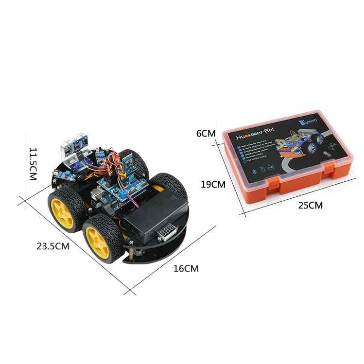 Keywish Project Smart Robot Car Kit with Four-wheel Drives, R3, Bluetooth module / Intelligent and Educational Toy Car
Keywish Project Smart Robot Car Kit with Four-wheel Drives, R3, Bluetooth module / Intelligent and Educational Toy Car