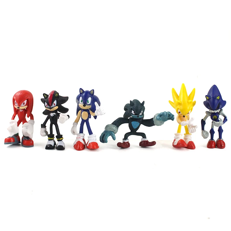 5-7cm 6pcs/set Sonic Boom Rare Dr Eggman Shadow Tails Characters PVC Sonic Action Figures Model Toy gifts for children