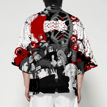 Anime Naruto Japanese Kimono Cardigan Haori Men Women Samurai Costume Shirt Traditional Style Yukata Loose Clothing Akatsuki 
Anime Naruto Japanese Kimono Cardigan Haori Men Women Samurai Costume Shirt Traditional Style Yukata Loose Clothing Akatsuki