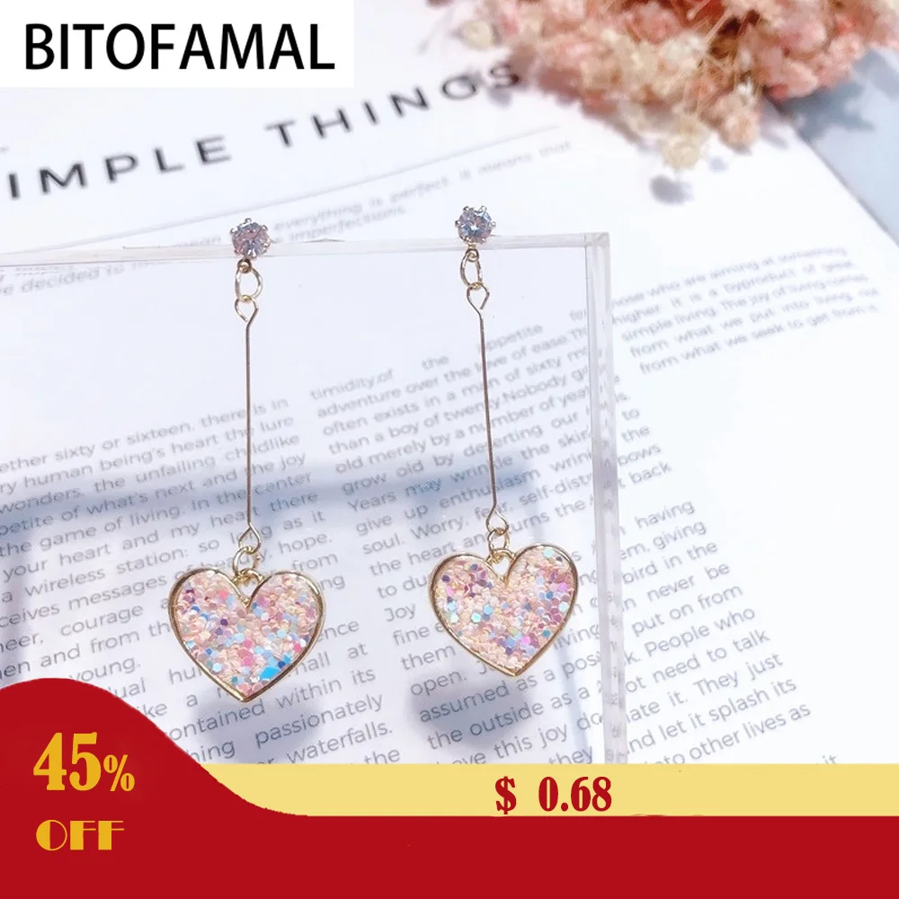 Love Heart Earrings Sweet Pink Gifts for Women Girlfriend Girls Shine Sequins Imitation Rhinestone Korean Style Daily Ear Stud
Love Heart Earrings Sweet Pink Gifts for Women Girlfriend Girls Shine Sequins Imitation Rhinestone Korean Style Daily Ear Stud