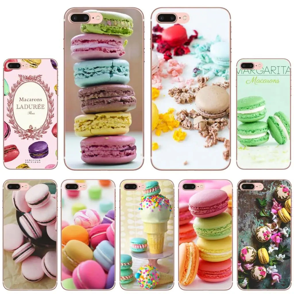 dessert ice cream laduree Macarons For Xiaomi Mi Note 10 11 t lite A2 A3 Max Mix 2S 3 poco X3 nfc F2 F3 Pro M3 Soft Cover Bag | Мобильные