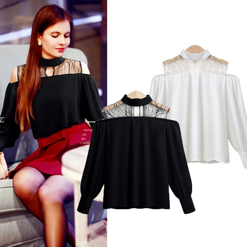 CINESSD 2020 spring new European and American style fat MM large size women's mesh off-shoulder chiffon shirt
CINESSD 2020 spring new European and American style fat MM large size women's mesh off-shoulder chiffon shirt