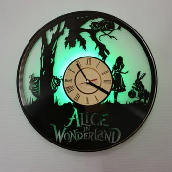 3D Cartoon Alice in Wonderland Vinyl Record LED Clock Creative CD Record Clock Antique New Design Hanging Clock Home Decor
3D Cartoon Alice in Wonderland Vinyl Record LED Clock Creative CD Record Clock Antique New Design Hanging Clock Home Decor