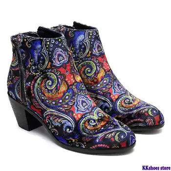 Flock Printed Flower Women Winter Boots Shoes Woman Bohemian Vintage Plush Cloth Ankle Boots Chunky Heel Ladies Shoes New
Flock Printed Flower Women Winter Boots Shoes Woman Bohemian Vintage Plush Cloth Ankle Boots Chunky Heel Ladies Shoes New