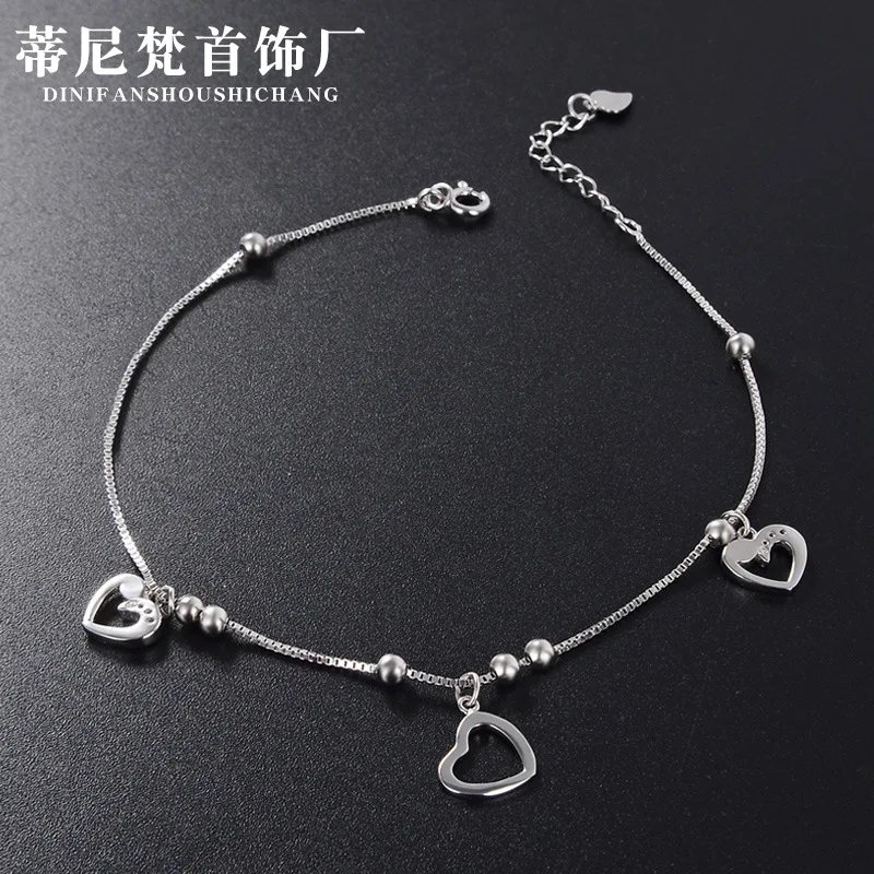 S925 Fine Silver Foot Ornaments Women's Korean-style Hipster Creative Hollow out Heart round Beads Anklets Accessories
S925 Fine Silver Foot Ornaments Women's Korean-style Hipster Creative Hollow out Heart round Beads Anklets Accessories