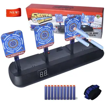 Electronic Scoring Auto Reset Shooting Digital Target Toy Light Sound Effect Scoring Target with Hand Wristbands
Electronic Scoring Auto Reset Shooting Digital Target Toy Light Sound Effect Scoring Target with Hand Wristbands
