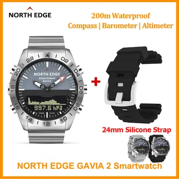 

Original North Edge GAVIA 2 Smart watch Men's Watches Waterproof 200m Altimeter Compass Dive Quartz Business Sports Watch