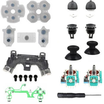 PS4 Pro JDM 040 Controller Repair Kit R1L1R2L2 Trigger Buttons 3D analog Joysticks Thumb Sticks Cap Conductive Rubber Film Screw
PS4 Pro JDM 040 Controller Repair Kit R1L1R2L2 Trigger Buttons 3D analog Joysticks Thumb Sticks Cap Conductive Rubber Film Screw