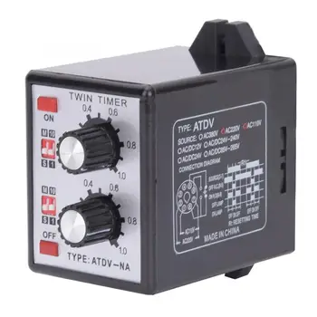 Solid State Relay Knob Control Time Switch Relay On Off Twin Timer Relay Multi-Section ATDV-NA AC110V/220V
Solid State Relay Knob Control Time Switch Relay On Off Twin Timer Relay Multi-Section ATDV-NA AC110V/220V