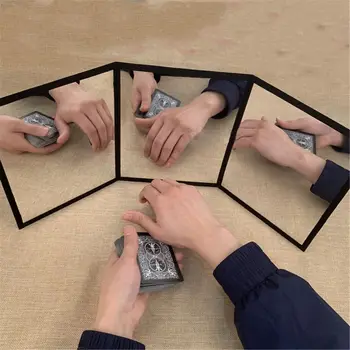 Three-sided Mirror Magic Toy Magic Poker Cards Practice Close Up Street MagicTrick 
Three-sided Mirror Magic Toy Magic Poker Cards Practice Close Up Street MagicTrick