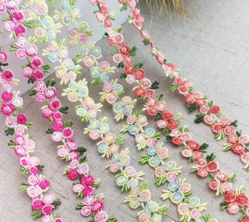 High Quality 2.5CMX10YD Embroidery Water Soluble Applique Small Flowers Lace Ribbon Water Soluble Curtain Lace Color Flower Stri
High Quality 2.5CMX10YD Embroidery Water Soluble Applique Small Flowers Lace Ribbon Water Soluble Curtain Lace Color Flower Stri