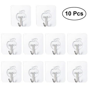 10pcs Wall Hooks Heavy Duty Strong Non-trace Reusable Hooks Waterproof Transparent Sticky Glue Hanger for Kitchen Living Room St
10pcs Wall Hooks Heavy Duty Strong Non-trace Reusable Hooks Waterproof Transparent Sticky Glue Hanger for Kitchen Living Room St