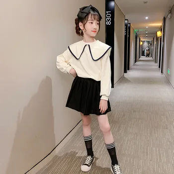 Children's Princess Girl Set Preppy Style Shawl Collar Hoodie+Skirt Two Piece Girls Outfits Lovely Pure Color Toddler Kids Suit
Children's Princess Girl Set Preppy Style Shawl Collar Hoodie+Skirt Two Piece Girls Outfits Lovely Pure Color Toddler Kids Suit